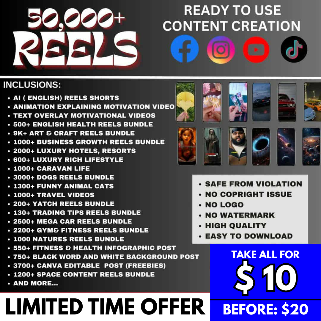 50,000 REELS BUNDLES