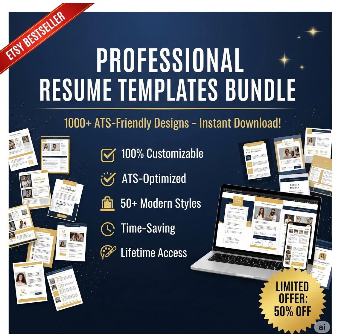 1000 Resume Professional Templates Bundles