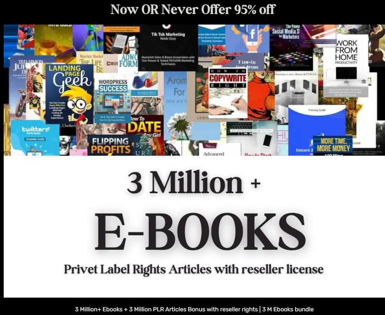 3 Million E-books Bundles