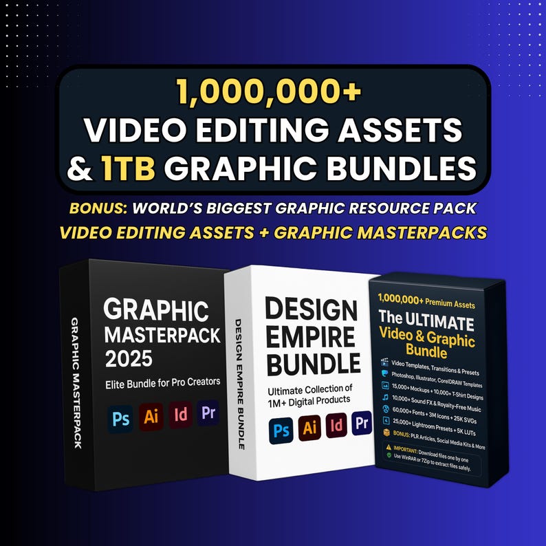 Ultimate Video Editing Assets Bundle for Premiere Pro – limitless