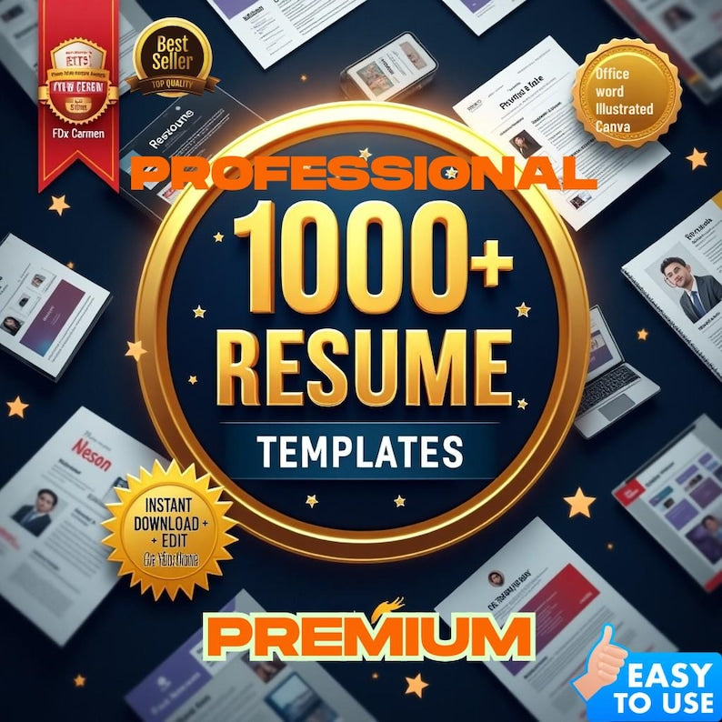 1000 Resume Professional Templates Bundles